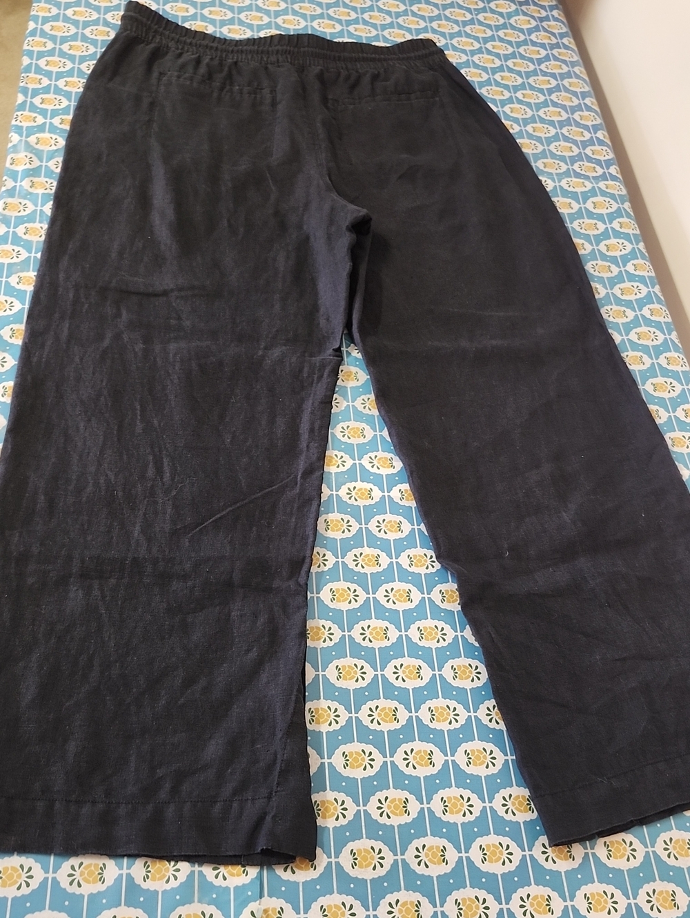 Athleta Retreat 100% Linen High Rise Wide Leg Pants Size XL Black Pockets - Picture 9 of 10